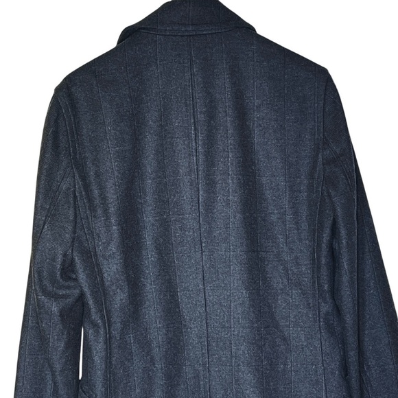 Banana Republic Classic Mid Length Wool Blend Peacoat Charcoal Gray Women’s M - Picture 4 of 12